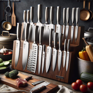 Zestawy noży kuchennych: Noże do krojenia potraw greckich.